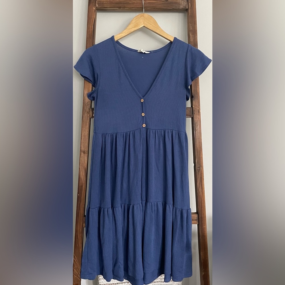 Women Dress, Size-Medium, Navy dark blue Color